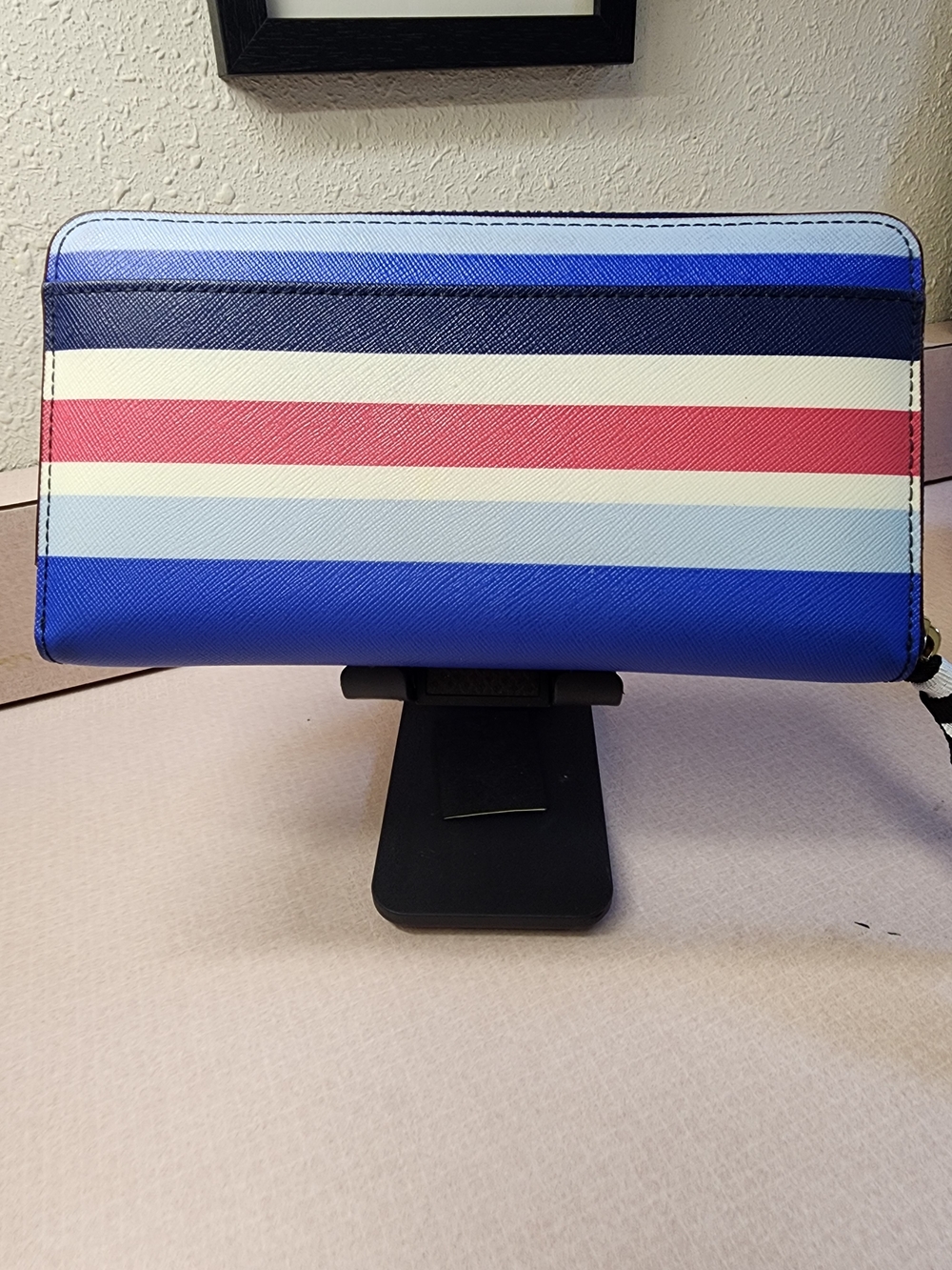 kate spade Laurel Way "Neda" Striped Zip-Around Wristlet - Picture 2 of 10